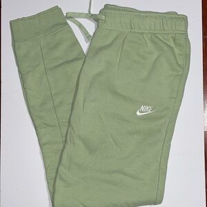 Nike Green Sweatpants with Elastic Waistband